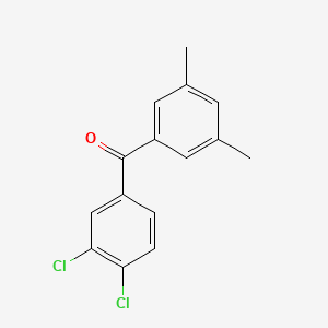 molecular formula C15H12Cl2O B1597687 3,4-Dichloro-3',5'-dimethylbenzophenone CAS No. 844885-35-4