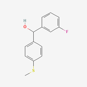 molecular formula C14H13FOS B1597692 3-Fluoro-4'-(methylthio)benzhydrol CAS No. 844683-72-3