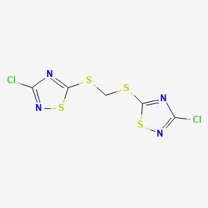 molecular formula C5H2Cl2N4S4 B1597704 Bis(3-chloro-1,2,4-thiadiazol-5-ylthio)methane CAS No. 76838-02-3
