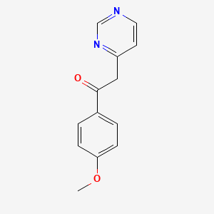 molecular formula C13H12N2O2 B1597719 1-(4-Methoxyphenyl)-2-pyrimidin-4-ylethanone CAS No. 36827-95-9