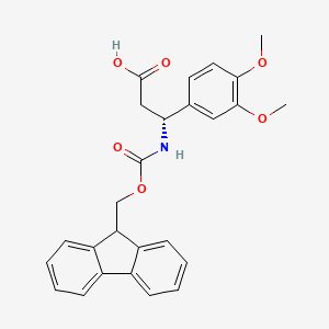 molecular formula C26H25NO6 B1597723 Fmoc-(R)-3-氨基-3-(3,4-二甲氧基苯基)-丙酸 CAS No. 511272-40-5
