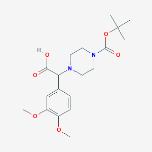 molecular formula C19H28N2O6 B1597730 2-(4-Boc-piperazinyl)-2-(3,4-dimethoxyphenyl)acetic acid CAS No. 885274-66-8