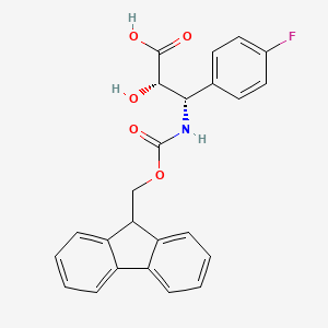 molecular formula C24H20FNO5 B1597731 (2S,3S)-3-((((9H-Fluoren-9-yl)methoxy)carbonyl)amino)-3-(4-fluorophenyl)-2-hydroxypropanoic acid CAS No. 959583-03-0
