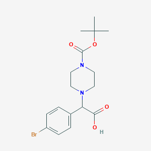 molecular formula C17H23BrN2O4 B1597736 2-(4-Boc-哌嗪基)-2-(4-溴苯基)乙酸 CAS No. 763109-75-7
