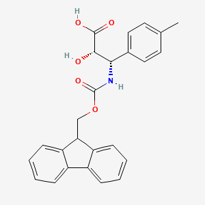molecular formula C25H23NO5 B1597741 (2S,3S)-3-((((9H-芴-9-基)甲氧羰基)氨基)-2-羟基-3-(对甲基苯基)丙酸 CAS No. 959576-02-4