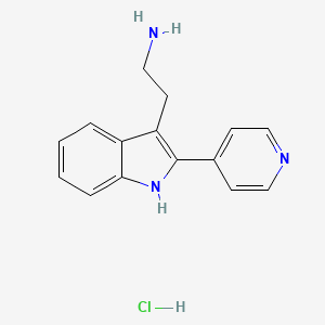 molecular formula C15H16ClN3 B1597749 2-(2-(Pyridin-4-yl)-1h-indol-3-yl)ethanamine hydrochloride CAS No. 374064-06-9