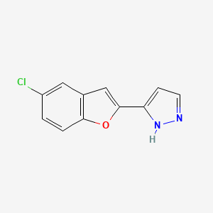 molecular formula C11H7ClN2O B1597756 3-(5-Chlorobenzofuran-2-yl)-1H-pyrazole CAS No. 852690-99-4