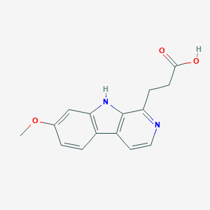 molecular formula C15H14N2O3 B159778 7-Methoxy-beta-carboline-1-propionic acid CAS No. 137756-13-9