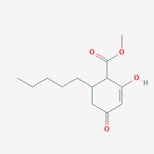 molecular formula C13H20O4 B1597794 Methyl 2-hydroxy-4-oxo-6-pentylcyclohex-2-ene-1-carboxylate CAS No. 27871-89-2