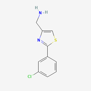 molecular formula C10H9ClN2S B1597796 (2-(3-Chlorophenyl)thiazol-4-yl)methanamine CAS No. 775579-08-3