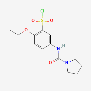 2-Ethoxy-5-[(pyrrolidine-1-carbonyl)-amino]-benzenesulfonyl chloride
