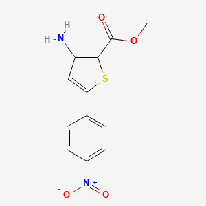 molecular formula C12H10N2O4S B1597816 Methyl 3-amino-5-(4-nitrophenyl)thiophene-2-carboxylate CAS No. 91076-99-2