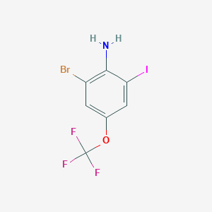 molecular formula C7H4BrF3INO B1597822 2-Bromo-6-iodo-4-(trifluoromethoxy)aniline CAS No. 845866-77-5