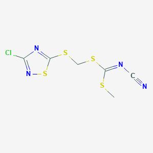 molecular formula C6H5ClN4S4 B1597823 [(3-Chloro-1,2,4-thiadiazol-5-ylthio)methyl] methyl cyanocarbonimidodithioate CAS No. 109305-66-0