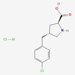 (2S,4R)-4-(4-Chlorobenzyl)pyrrolidine-2-carboxylic acid hydrochloride
