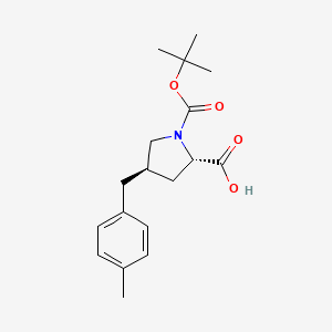 molecular formula C18H25NO4 B1597829 (2S,4R)-1-(叔丁氧羰基)-4-(4-甲基苄基)吡咯烷-2-羧酸 CAS No. 959581-21-6