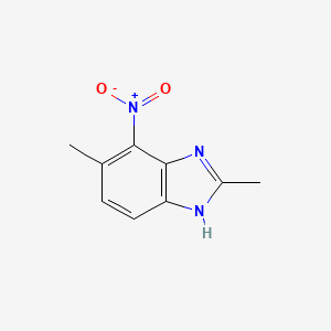 molecular formula C9H9N3O2 B1597839 2,5-二甲基-4-硝基-1H-苯并咪唑 CAS No. 90349-14-7