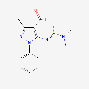 N'-(4-formyl-3-methyl-1-phenyl-1H-pyrazol-5-yl)-N,N-dimethyliminoformamide