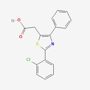 molecular formula C17H12ClNO2S B1597854 2-[2-(2-Chlorophenyl)-4-phenyl-1,3-thiazol-5-yl]acetic acid CAS No. 23821-79-6