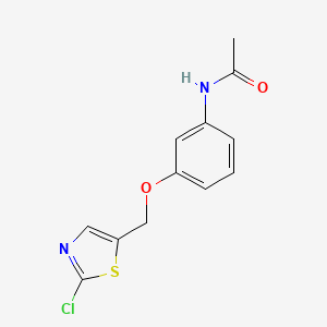 molecular formula C12H11ClN2O2S B1597855 N-{3-[(2-chloro-1,3-thiazol-5-yl)methoxy]phenyl}acetamide CAS No. 453557-52-3