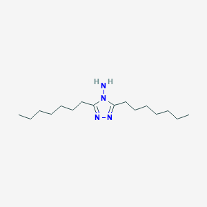 molecular formula C16H32N4 B1597856 3,5-Diheptyl-1,2,4-triazol-4-ylamine CAS No. 59944-53-5