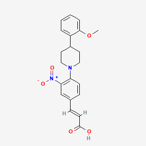 3-{4-[4-(2-Methoxyphenyl)piperidino]-3-nitrophenyl}acrylic acid