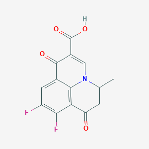 1H,5H-Benzo[ij]quinolizine-2-carboxylicacid, 8,9-difluoro-6,7-dihydro-5-methyl-1,7-dioxo-