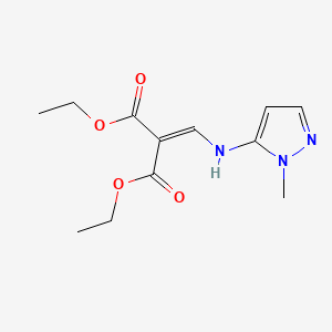 molecular formula C12H17N3O4 B1597907 Diethyl 2-([(1-methyl-1H-pyrazol-5-YL)amino]methylene)malonate CAS No. 37799-77-2