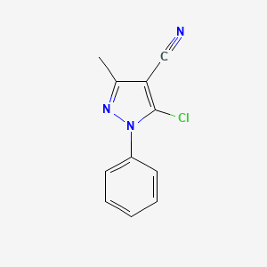molecular formula C11H8ClN3 B1597918 5-chloro-3-methyl-1-phenyl-1H-pyrazole-4-carbonitrile CAS No. 51626-33-6