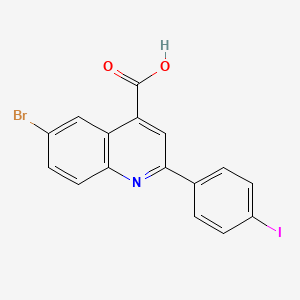 molecular formula C16H9BrINO2 B1597923 6-Bromo-2-(4-iodophenyl)quinoline-4-carboxylic acid CAS No. 364383-14-2