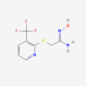 molecular formula C8H8F3N3OS B1597926 N'-hydroxy-2-{[3-(trifluoromethyl)pyridin-2-yl]thio}ethanimidamide CAS No. 263762-04-5