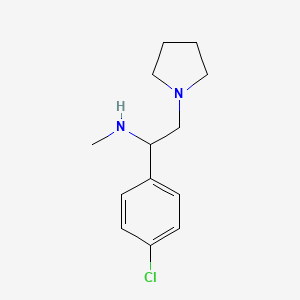 molecular formula C13H19ClN2 B1597936 [1-(4-Chloro-phenyl)-2-pyrrolidin-1-yl-ethyl]-methyl-amine CAS No. 170119-33-2