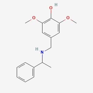 molecular formula C17H21NO3 B1597938 2,6-Dimethoxy-4-[(1-phenylethylamino)methyl]phenol CAS No. 680185-62-0