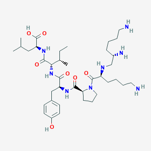 (2S)-2-[[(2S,3S)-2-[[(2S)-2-[[(2S)-1-[(2S)-6-amino-2-[[(2S)-2,6-diaminohexyl]amino]hexanoyl]pyrrolidine-2-carbonyl]amino]-3-(4-hydroxyphenyl)propanoyl]amino]-3-methylpentanoyl]amino]-4-methylpentanoic acid