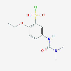 5-(3,3-Dimethylureido)-2-ethoxybenzene-1-sulfonyl chloride
