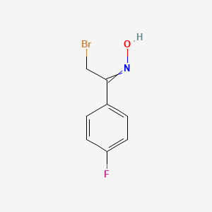 N-[2-bromo-1-(4-fluorophenyl)ethylidene]hydroxylamine