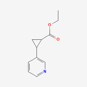 molecular formula C11H13NO2 B1597959 Ethyl 2-(pyridin-3-yl)cyclopropanecarboxylate CAS No. 649766-32-5