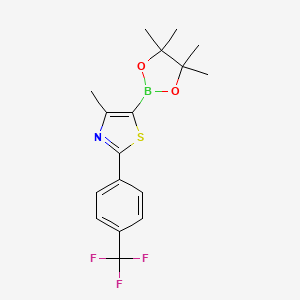 4-Methyl-5-(4,4,5,5-tetramethyl-1,3,2-dioxaborolan-2-yl)-2-[4-(trifluoromethyl)phenyl]-1,3-thiazole