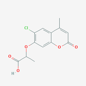2-[(6-chloro-4-methyl-2-oxo-2H-chromen-7-yl)oxy]propanoic acid