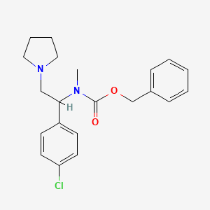 Benzyl (1-(4-chlorophenyl)-2-(pyrrolidin-1-yl)ethyl)(methyl)carbamate