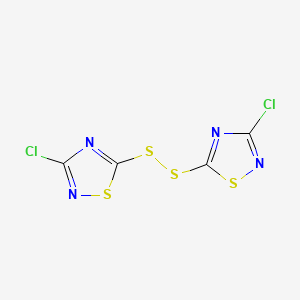 3-Chloro-5-[2-(3-chloro-1,2,4-thiadiazol-5-yl)disulfanyl]-1,2,4-thiadiazole