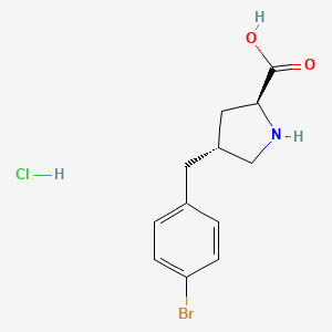 molecular formula C12H15BrClNO2 B1597982 (2S,4R)-4-(4-Bromobenzyl)pyrrolidine-2-carboxylic acid hydrochloride CAS No. 1049734-21-5