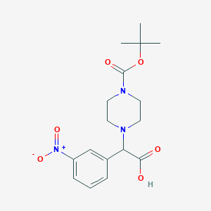 molecular formula C17H23N3O6 B1597983 2-[4-[(2-methylpropan-2-yl)oxycarbonyl]piperazin-1-yl]-2-(3-nitrophenyl)acetic Acid CAS No. 885274-17-9