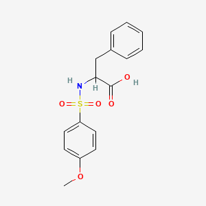 molecular formula C16H17NO5S B1598007 2-{[(4-甲氧基苯基)磺酰基]氨基}-3-苯基丙酸 CAS No. 40280-00-0