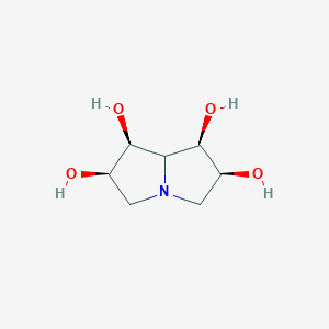 molecular formula C7H13NO4 B159802 1,2,6,7-Tetrahydroxypyrrolizidine CAS No. 129415-27-6