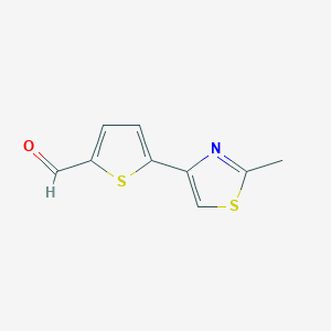 molecular formula C9H7NOS2 B1598027 5-(2-Methyl-1,3-thiazol-4-yl)-2-thiophenecarbaldehyde CAS No. 499770-66-0
