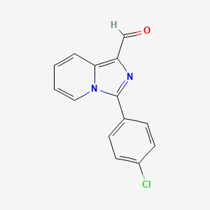 molecular formula C14H9ClN2O B1598052 3-(4-Chlorophenyl)imidazo[1,5-a]pyridine-1-carbaldehyde CAS No. 446269-62-1