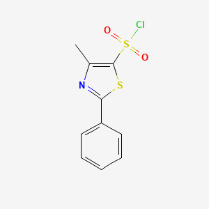 molecular formula C10H8ClNO2S2 B1598057 4-methyl-2-phenyl-1,3-thiazole-5-sulfonyl Chloride CAS No. 690632-88-3