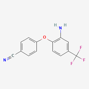 B1598058 4-[2-Amino-4-(trifluoromethyl)phenoxy]benzonitrile CAS No. 42874-97-5