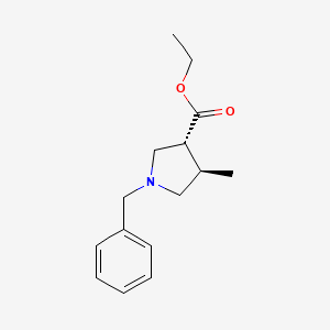 molecular formula C14H19NO2 B1598075 trans-Ethyl 1-benzyl-4-methylpyrrolidine-3-carboxylate CAS No. 261896-27-9